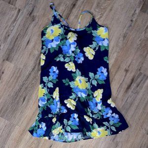 Aerie silky tie back floral night gown medium